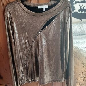 Ladies Metallic Gold Top XL